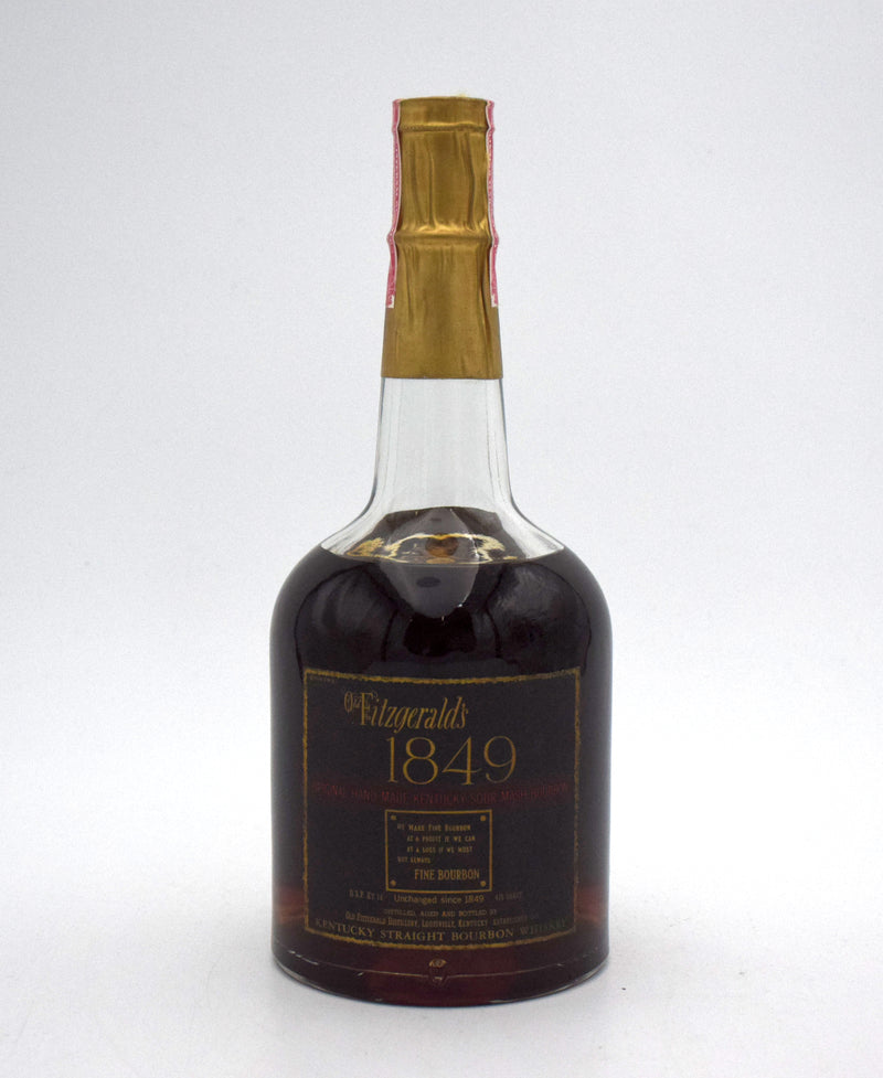 1849 Old Fitzgerald 10 Year Old 'Velvet Gift Set with Glasses' (1977 Vintage)