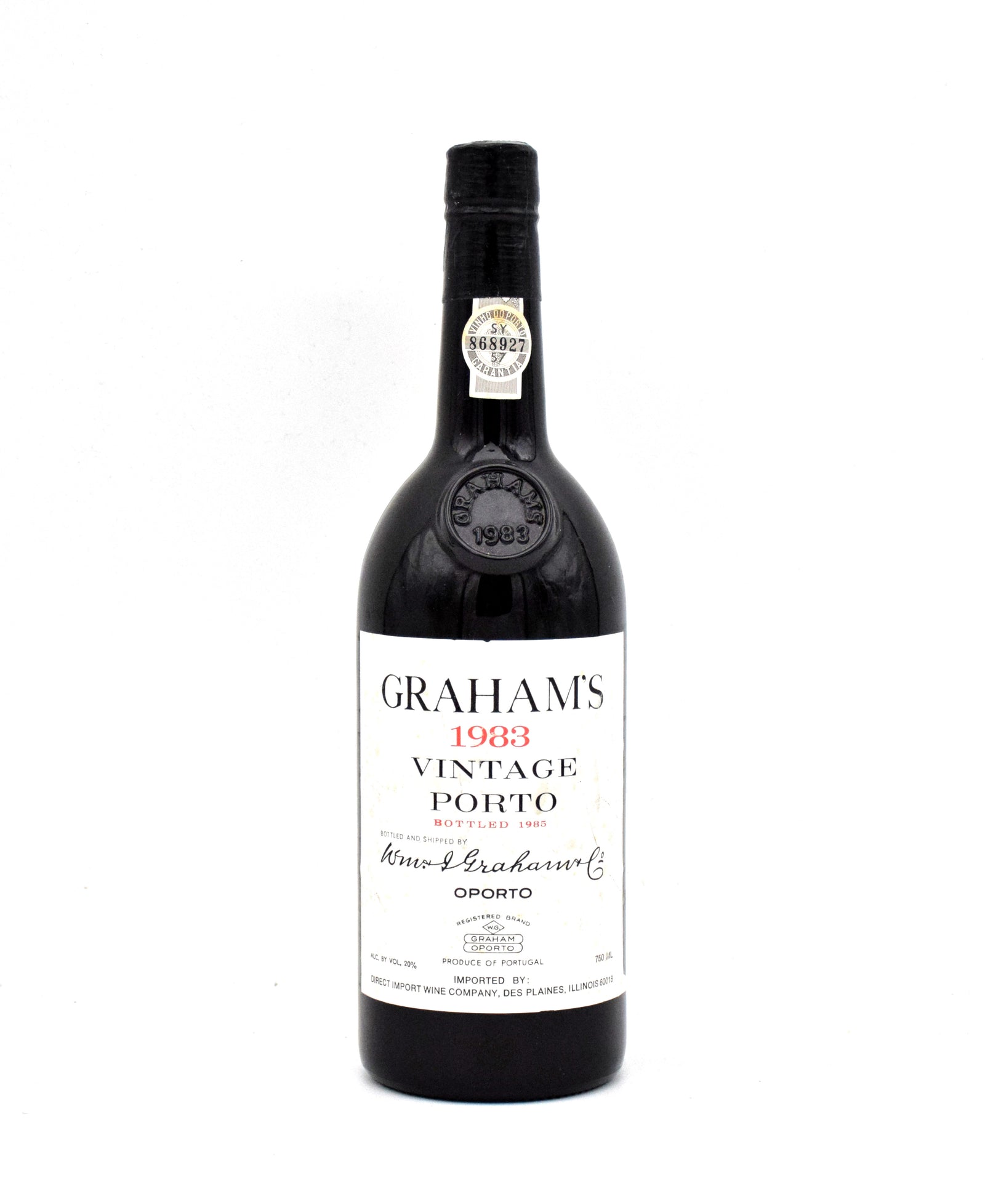 1983 W & J Graham's Vintage Port (Slightly Torn Label) – FineLiquors