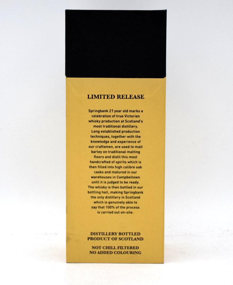 Springbank 21 Year Scotch Whisky (2024 Release)