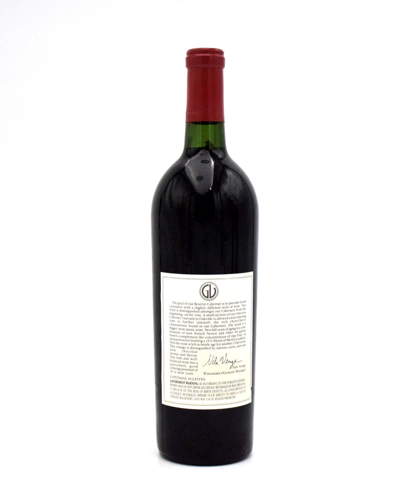 1987 Groth Reserve Cabernet Sauvignon