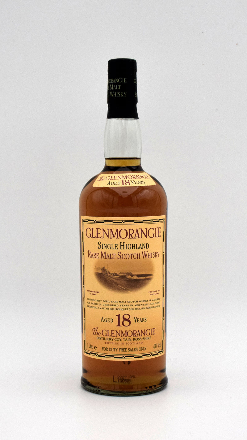 Glenmorangie 18 Year Single Malt Scotch (1990's Bottling)