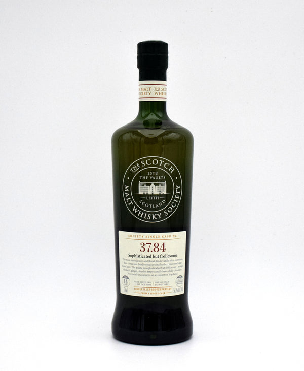 The Scotch Malt Whisky Society (SMWS) 'Cragganmore No. 37.84 Sophisticated but Frolicsome' Single Malt Scotch (2002 Release)