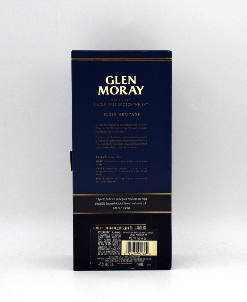 Glen Moray 18 Year 'Heritage' Single Malt Scotch