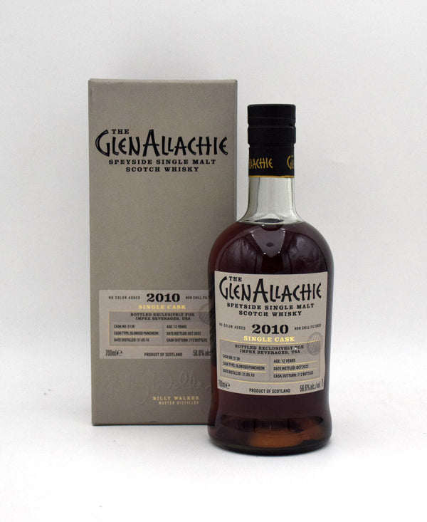 Glenallachie 12 Year 'Oloroso Puncheon' Single Malt Scotch (2010 Release, Cask #5138)