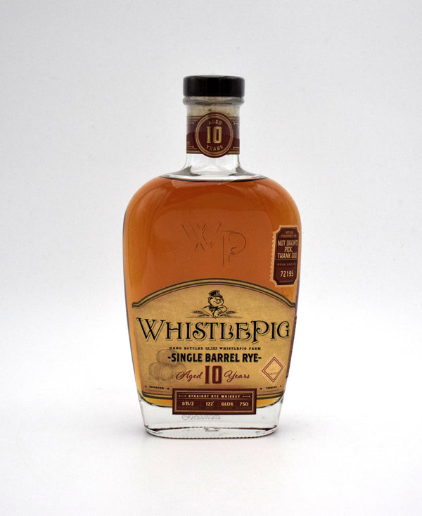 WhistlePig Single Barrel Selection 10 Year Straight Rye Whiskey