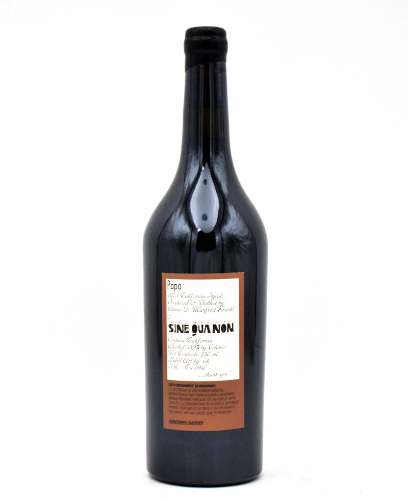 2003 Sine Qua Non Papa Syrah