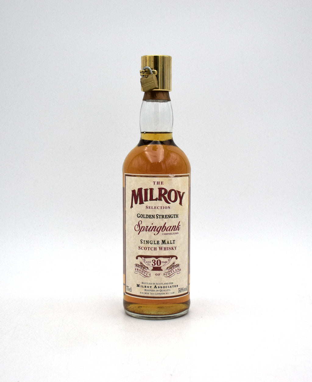 Milroys ミルロイ Springbank 30年 スコッチ ウイスキー John Milroy Selection 'Springbank' 30 Year Golden Strength Single