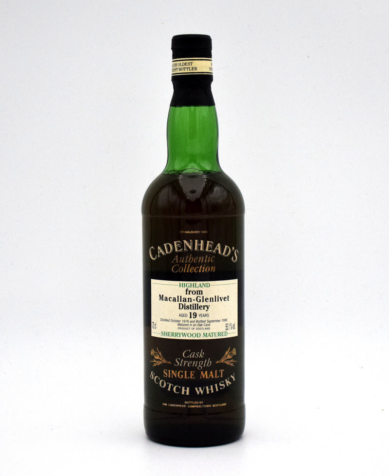 Cadenhead's Macallan-Glenlivet 19 Year Sherrywood Matured Single Malt Scotch (1976 Release)