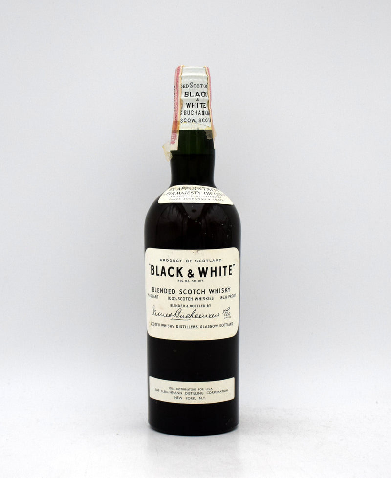 James Buchanan's 'Black & White' Blended Scotch (1950's Bottling)