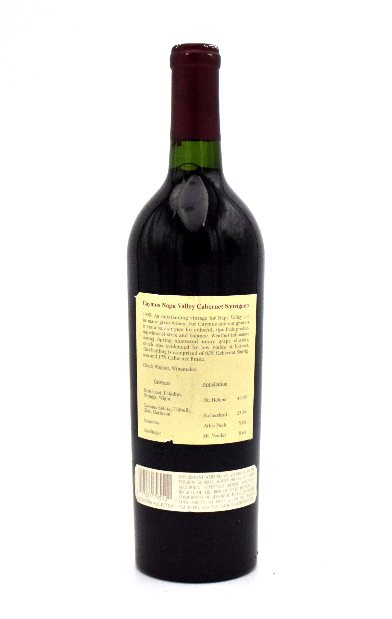 1995 Caymus Vineyards Cabernet Sauvignon – FineLiquors