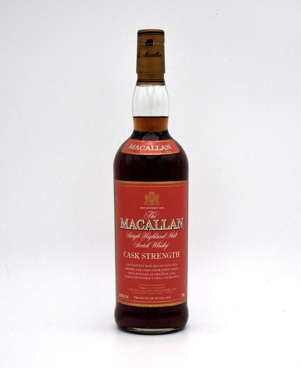 Macallan Cask Strength Scotch Whisky (Red Label) (Slightly Damaged Foil, No Box)