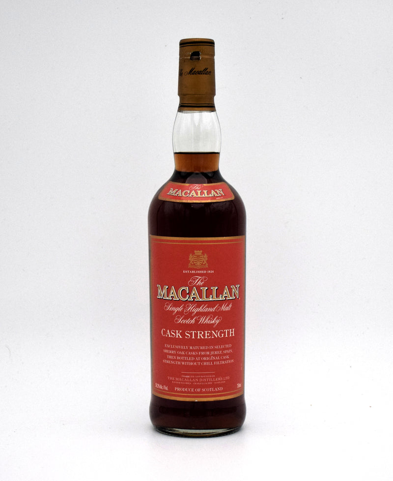 Macallan Cask Strength Scotch Whisky (Red Label) (Slightly Damaged Foil, No Box)