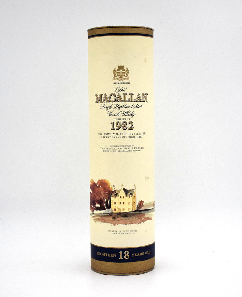 Macallan 18 Year Sherry Oak Scotch Whisky (Distilled in 1982)