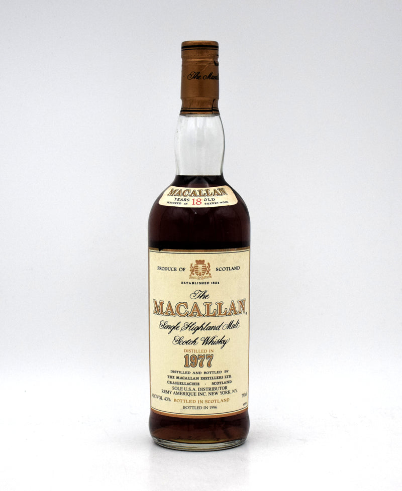 Macallan 18 Year Sherry Oak Scotch Whisky (Distilled in 1977)