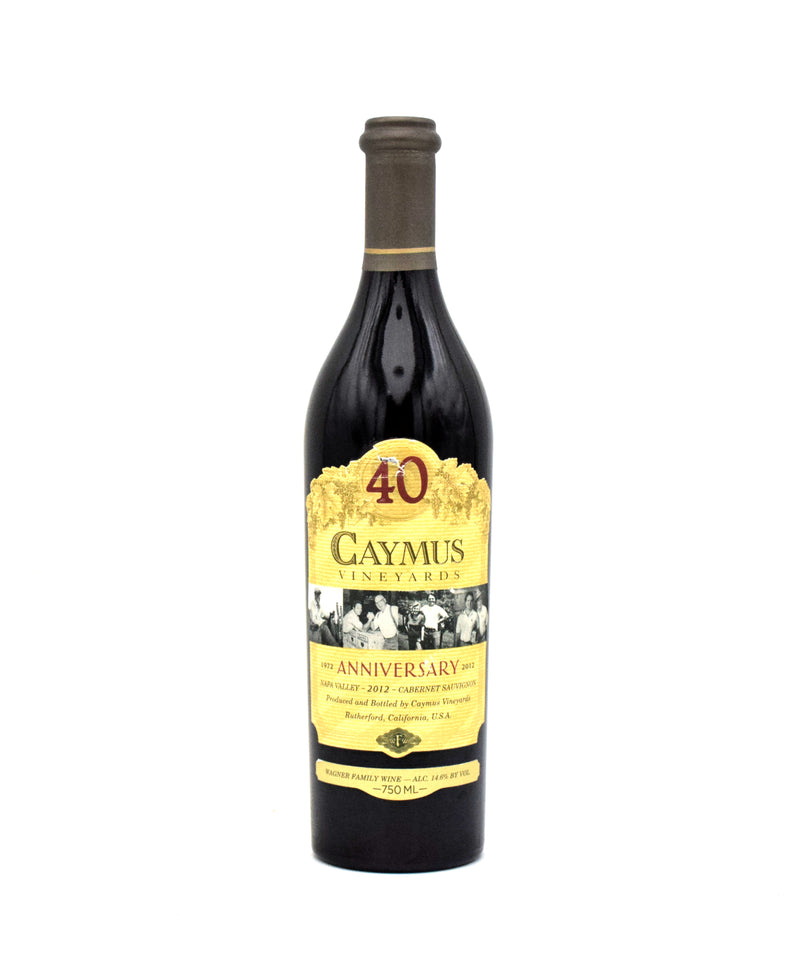2012 Caymus Vineyards '40th Anniversary' Cabernet Sauvignon (Very Slightly Wrinkled Label)