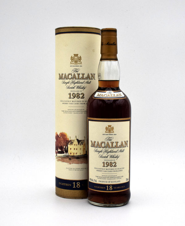 Macallan 18 Year Sherry Oak Scotch Whisky (Distilled in 1982)