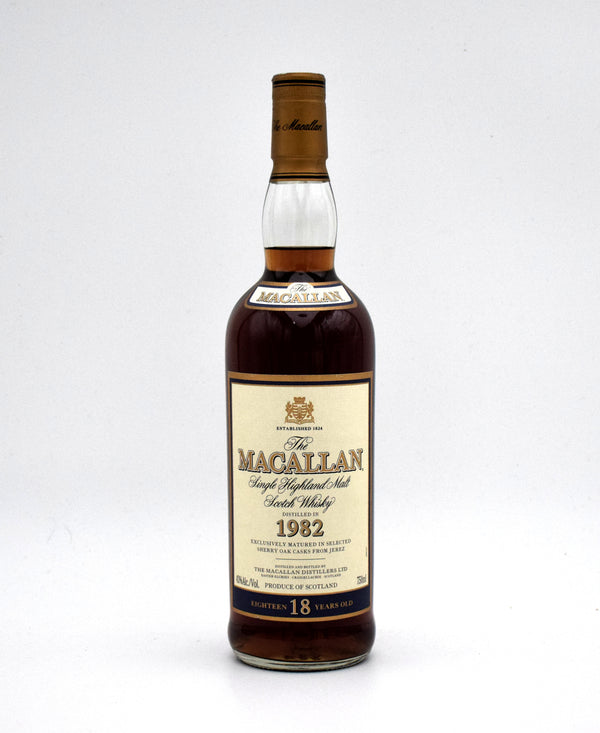Macallan 18 Year Sherry Oak Scotch Whisky (Distilled in 1982)