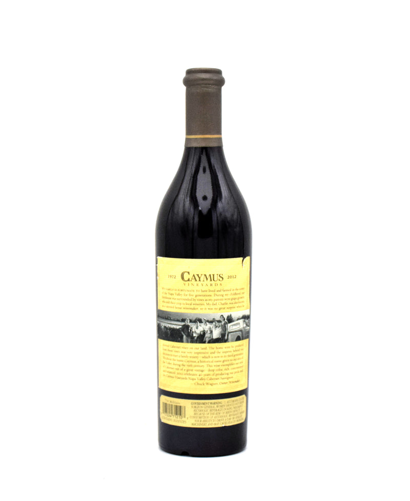 2012 Caymus Vineyards '40th Anniversary' Cabernet Sauvignon (Very Slightly Wrinkled Label)