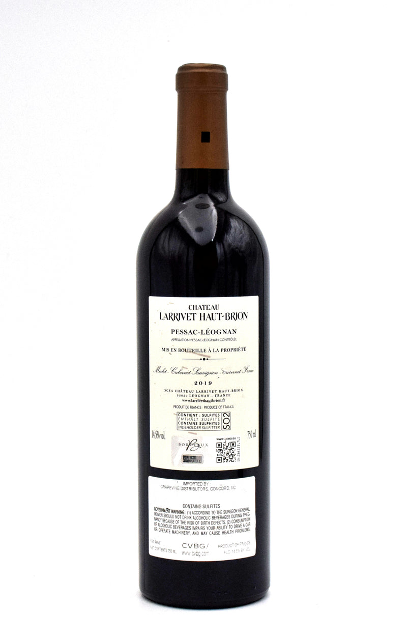 2019 Chateau Larrivet Haut-Brion (Stained Label)