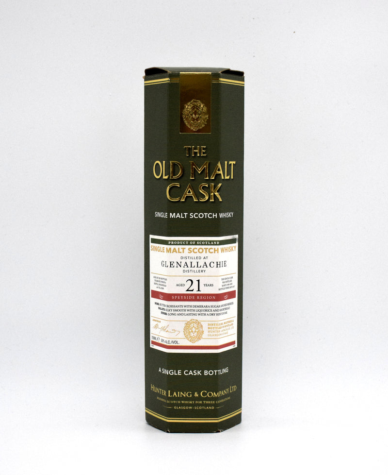 Glenallachie 'The Old Malt Cask' 21 Year Old Single Malt Scotch Whisky (1995 Release)