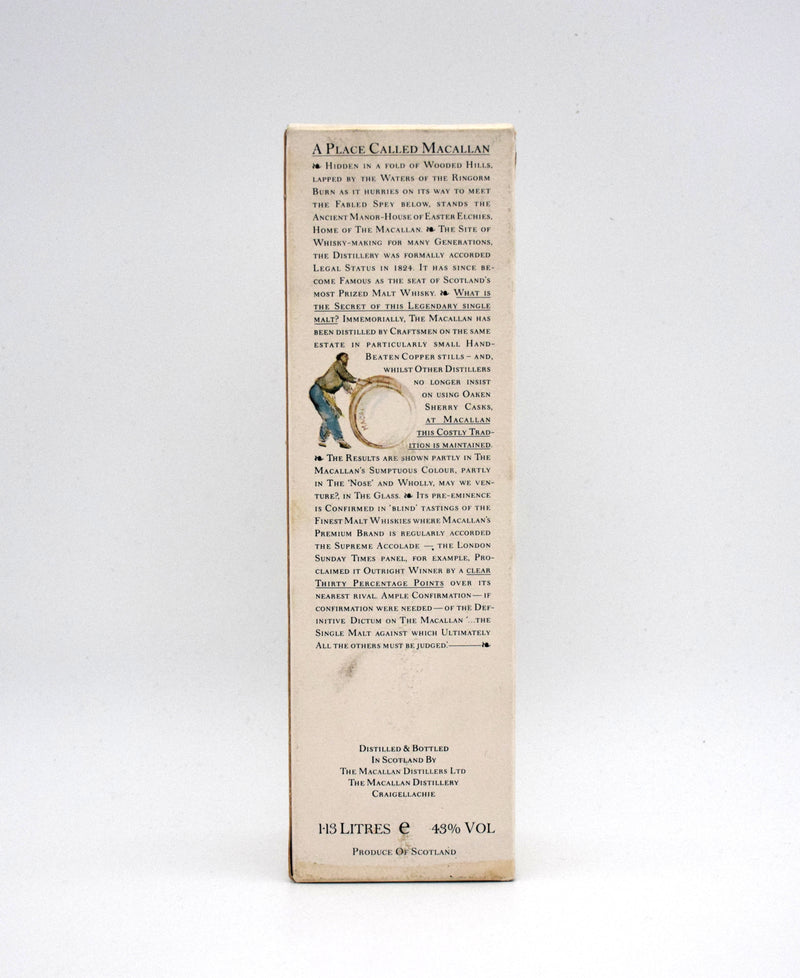 Macallan 12 Year Sherry Oak Scotch Whisky (1.13L, 1980's Release)