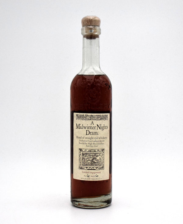 High West A Midwinter Nights Dram Rye Whiskey Act 6 Scene 6