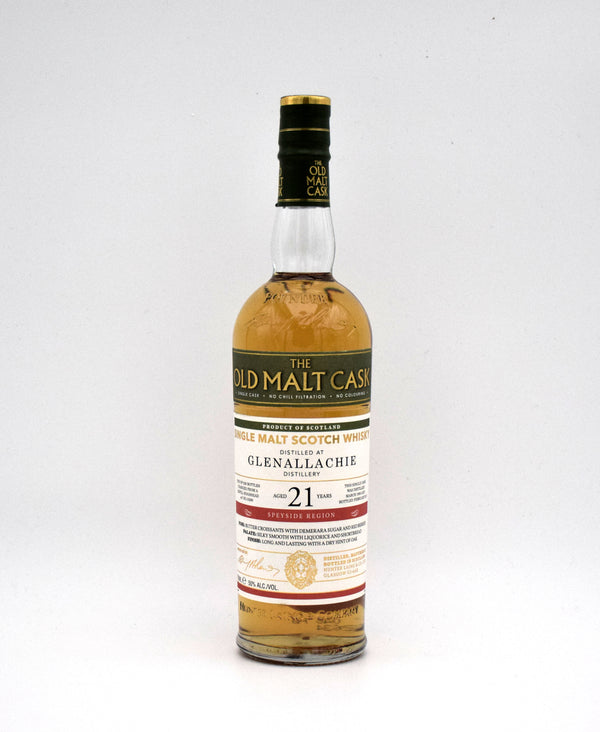 Glenallachie 'The Old Malt Cask' 21 Year Old Single Malt Scotch Whisky (1995 Release)