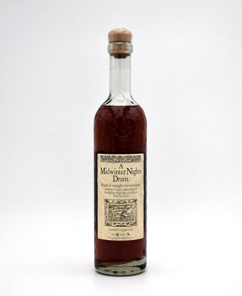 High West A Midwinter Nights Dram Rye Whiskey Act 6 Scene 2