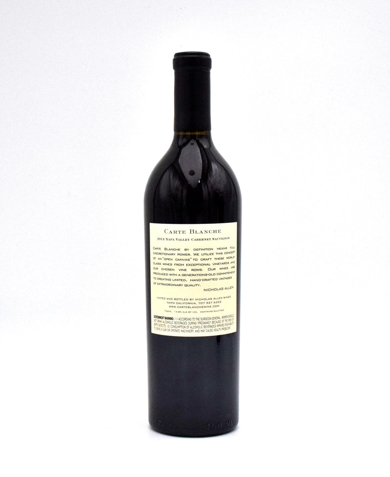 2014 Nicholas Allen Wines Carte Blanche Cabernet Sauvignon