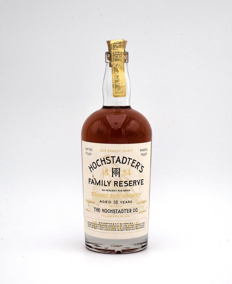 Hochstadter's 'Family Reserve' 16 Year Rye Whiskey