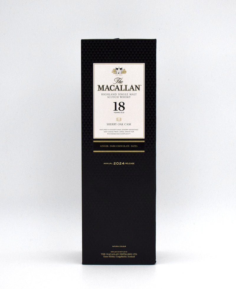 Macallan 18 Year Sherry Oak Scotch Whisky (2024 Release)