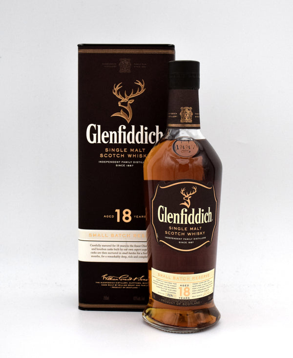 Glenfiddich 18 Year 'Small Batch Reserve' Single Malt Scotch (Discontinued Bottling)