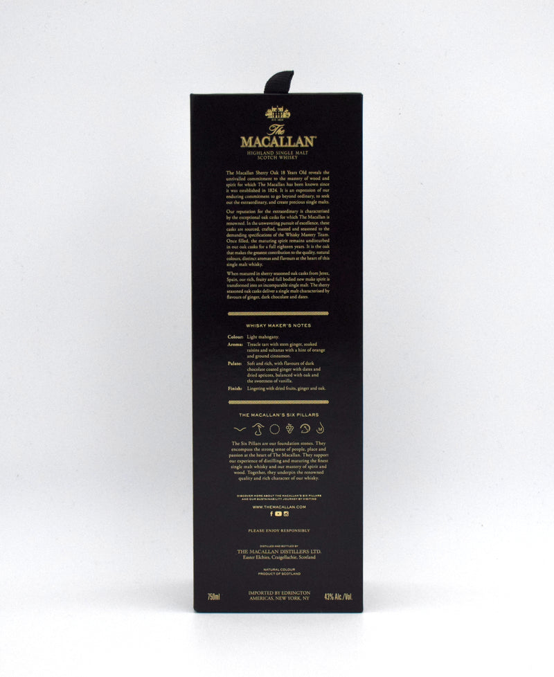 Macallan 18 Year Sherry Oak Scotch Whisky (2024 Release)