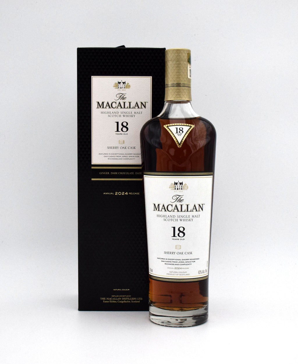 Macallan 18 Year Sherry Oak Scotch Whisky - 2024 Release – FineLiquors