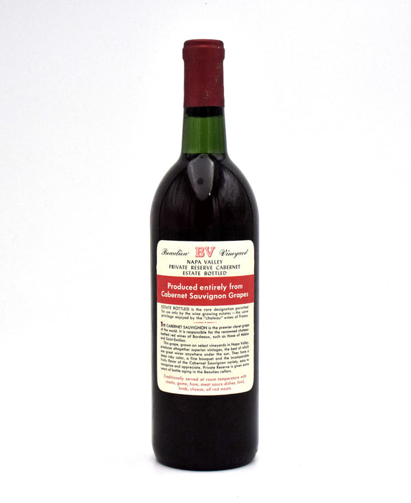 1974 Beaulieu Vineyard BV Georges de Latour Private Reserve Cabernet Sauvignon