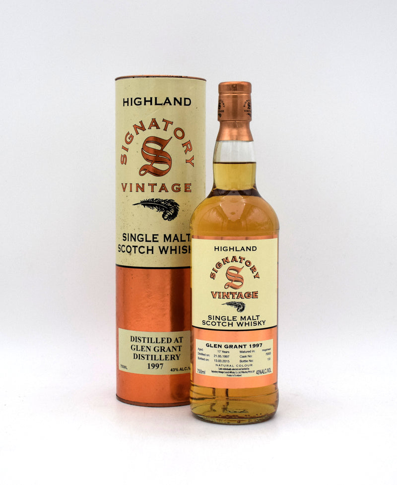 Signatory Vintage 'Glen Grant Distillery' 17 Year Single Malt Scotch (1997 Release)