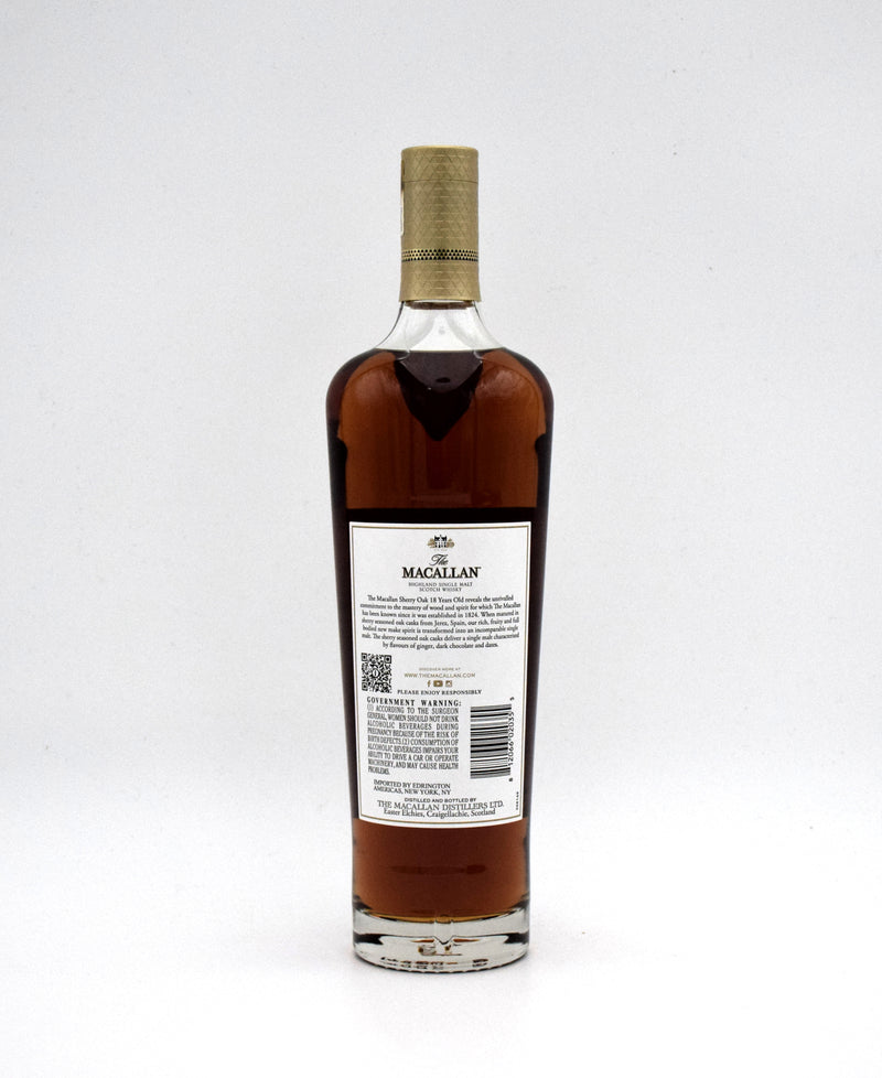 Macallan 18 Year Sherry Oak Scotch Whisky (2024 Release)
