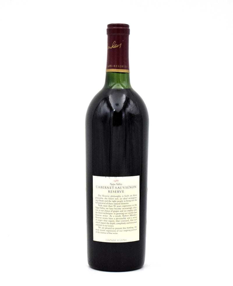 1986 Robert Mondavi Winery Reserve Cabernet Sauvignon