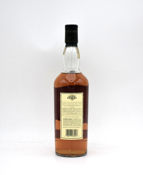 Glen Ord 12 Year 'Shine Not Burn' Single Malt Scotch (1990's Bottling, No Box)