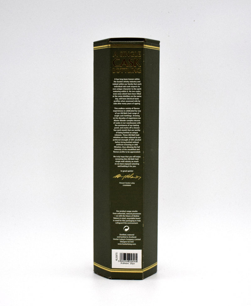 Ardmore 'The Old Malt Cask' 20 Year Old Single Malt Scotch Whisky (1996 Release)