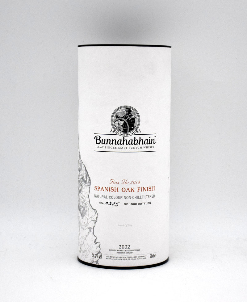 Bunnahabhain 16 Year 'Feis Ile-Spanish Oak Finish' Single Malt Scotch (2002 Release)