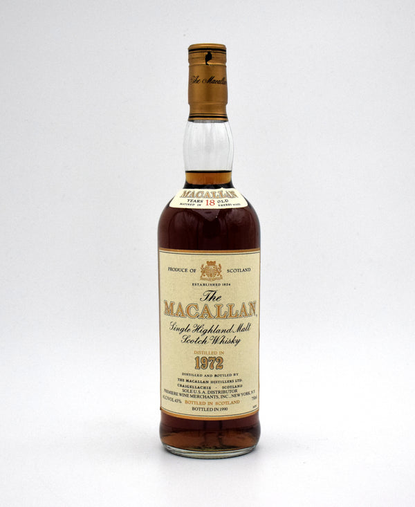 Macallan 18 Year Sherry Oak Scotch Whisky (Distilled in 1972)