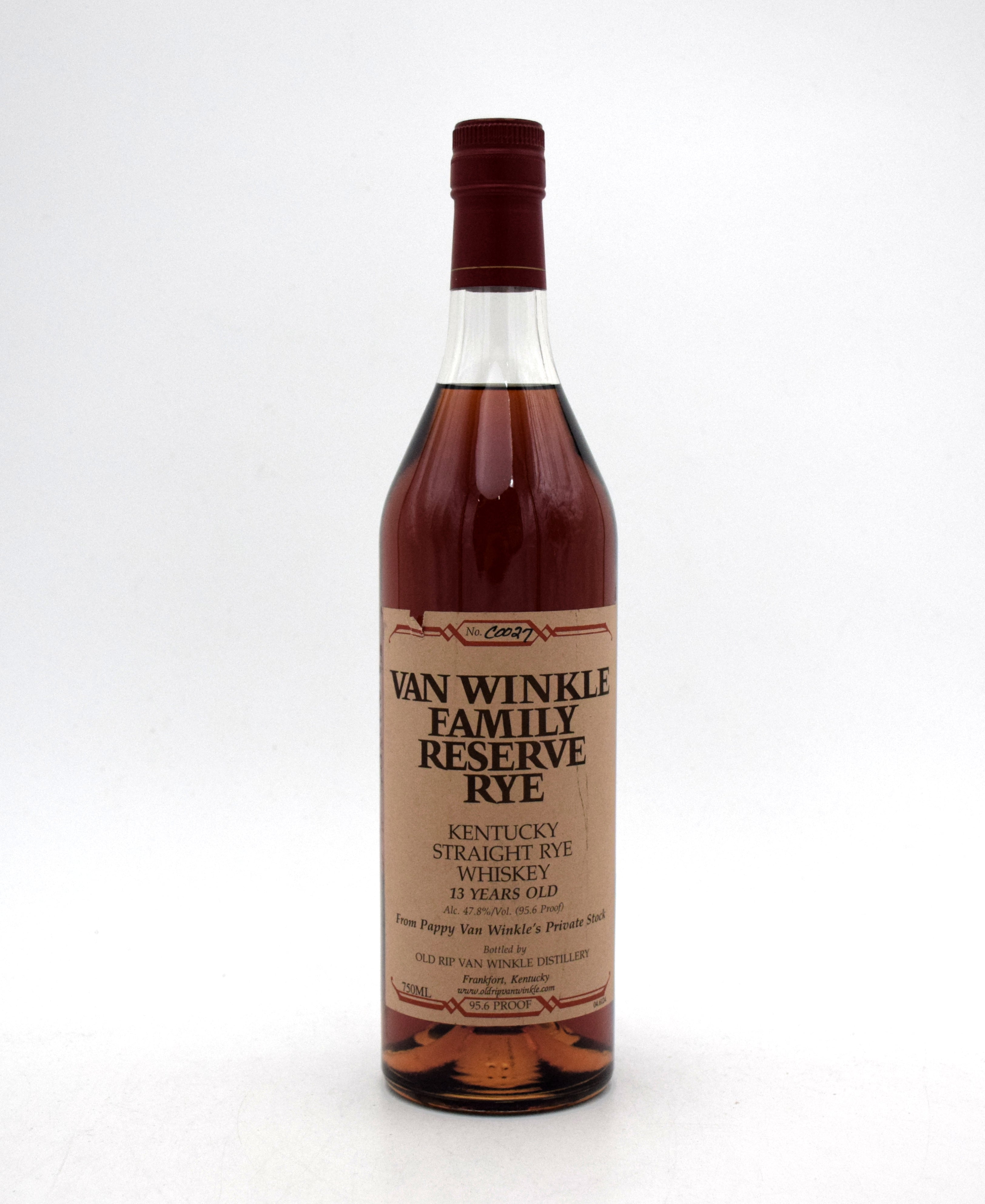 Pappy Van Winkle Family Reserve 13 Year Rye - 2012 Release (C ...