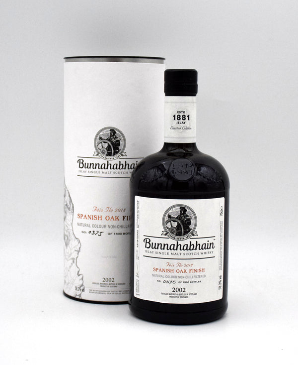 Bunnahabhain 16 Year 'Feis Ile-Spanish Oak Finish' Single Malt Scotch (2002 Release)