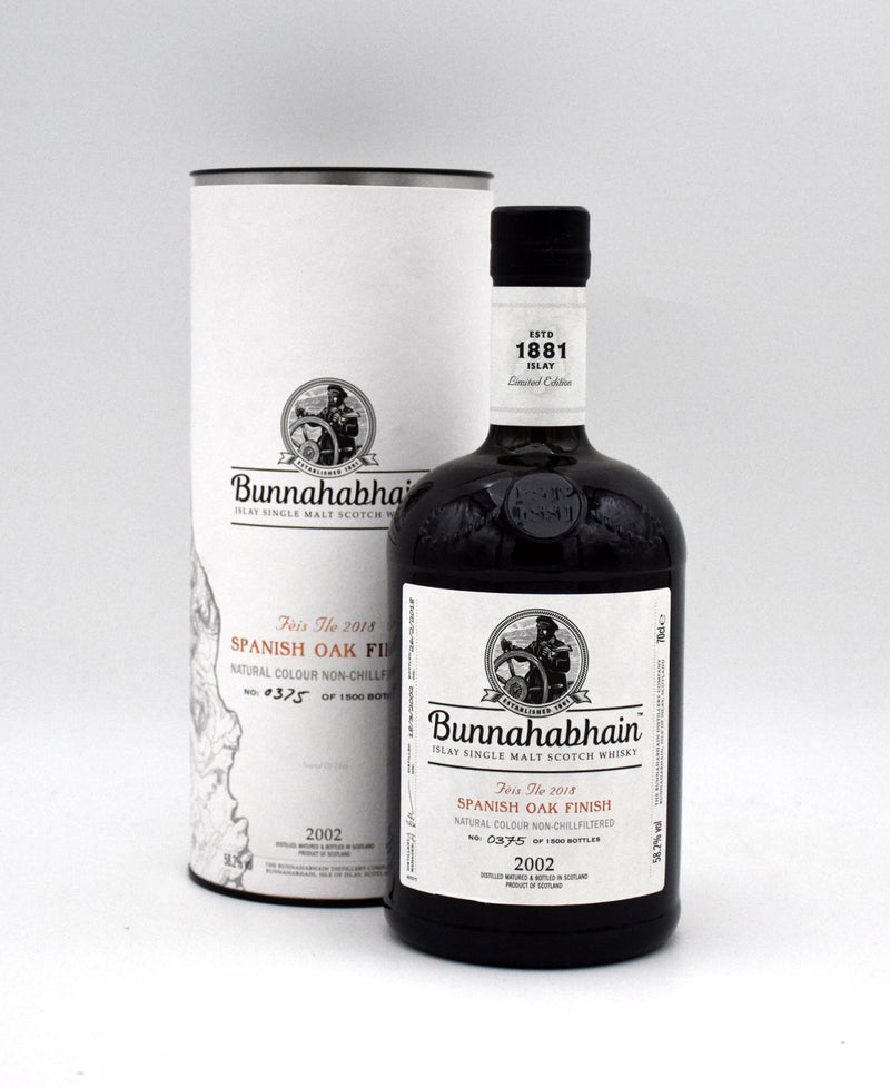 Bunnahabhain 16 Year 'Feis Ile-Spanish Oak Finish' Single Malt Scotch (2002 Release)