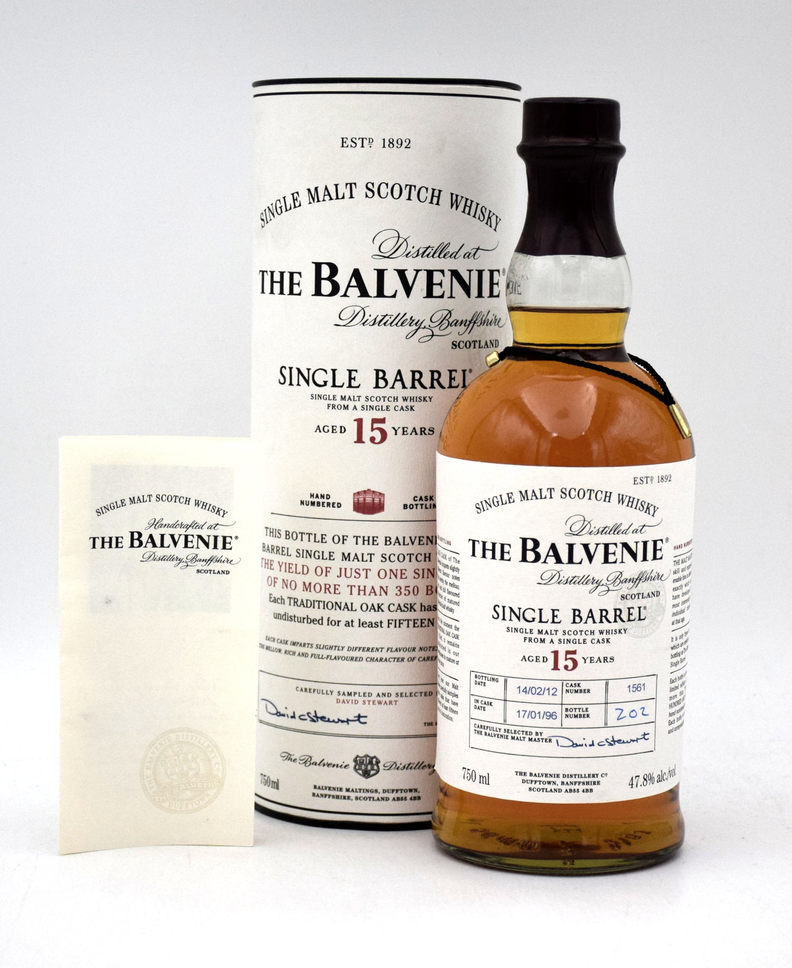 Balvenie 15 Year Single Barrel Single Malt Scotch (1996 Release