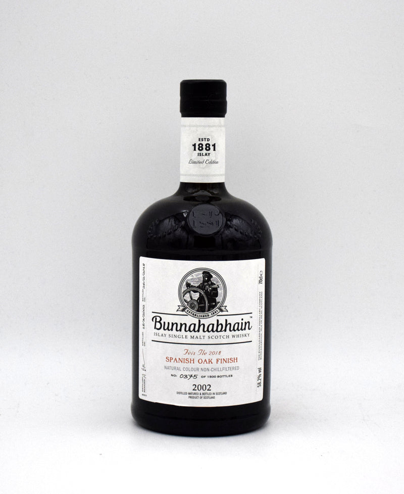 Bunnahabhain 16 Year 'Feis Ile-Spanish Oak Finish' Single Malt Scotch (2002 Release)