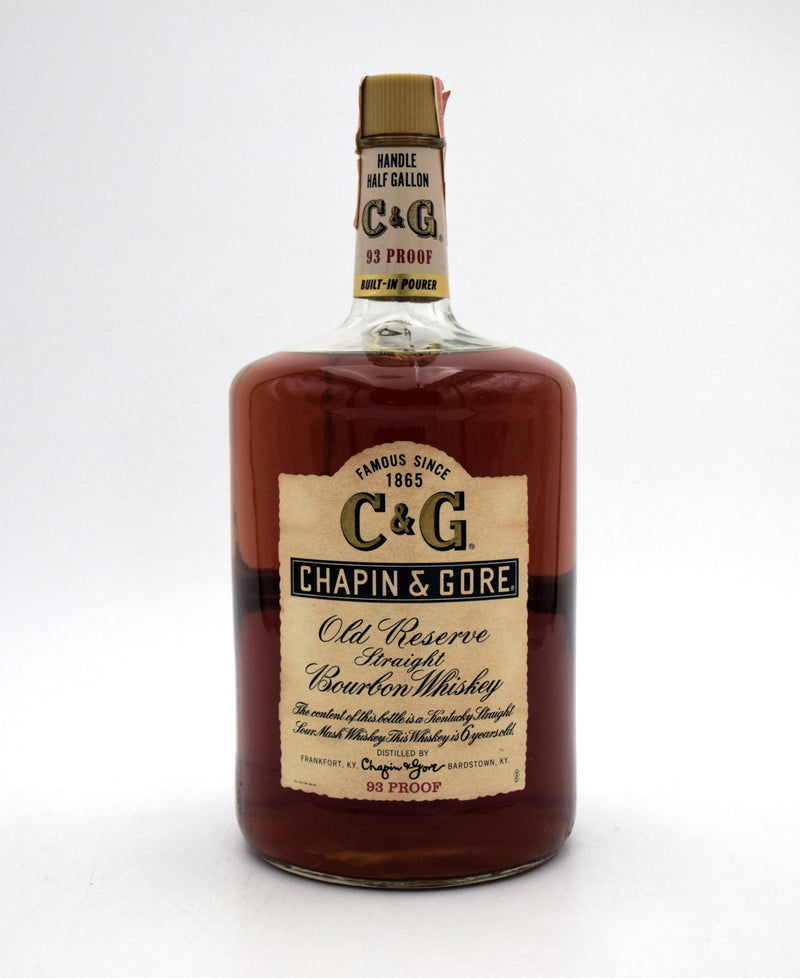 Chapin & Gore 6 Year Old Reserve Straight Bourbon Whiskey (1960's