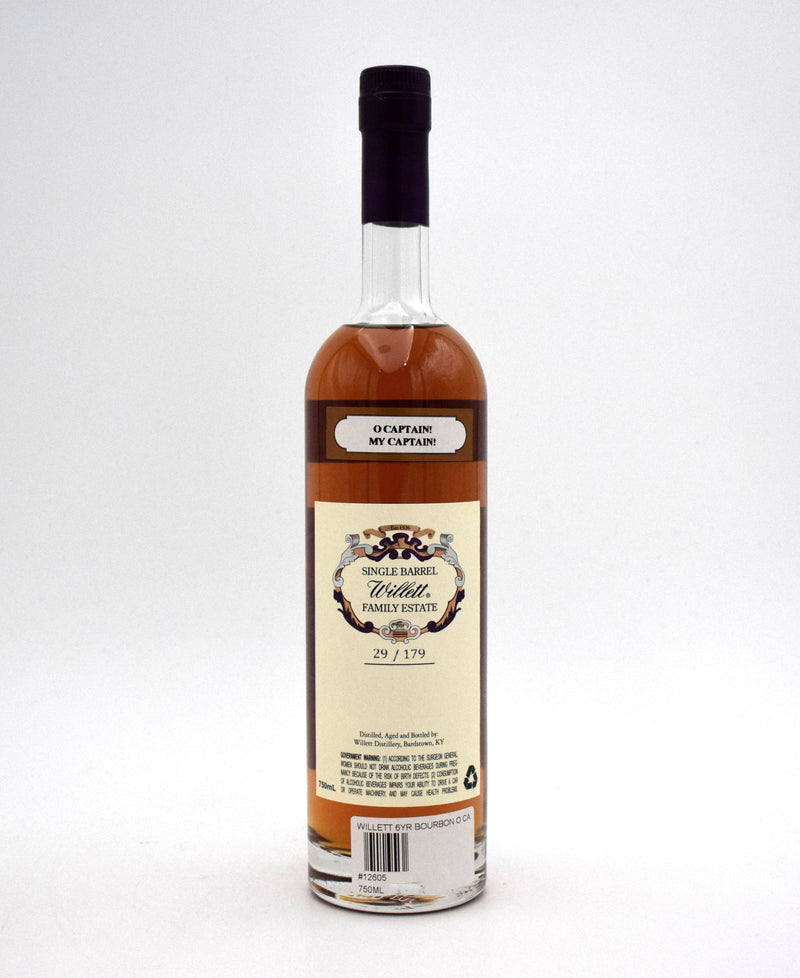 Willett Family Estate 6 Year Bourbon Barrel Number 2262 (O Captain! My Captain)