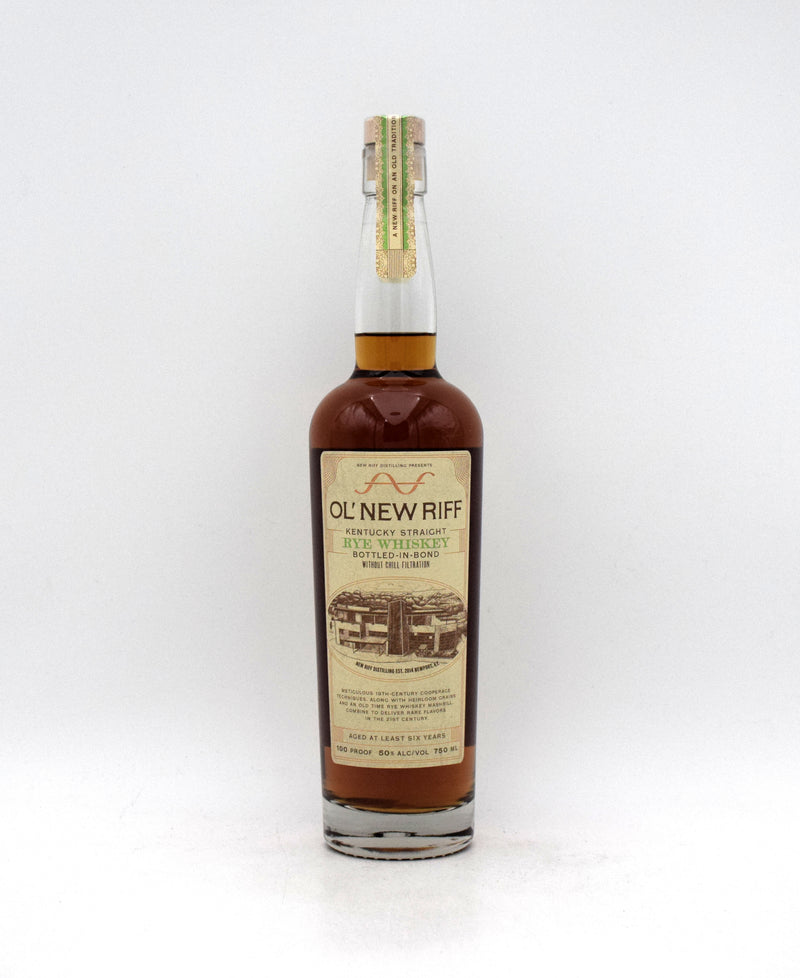 Ol’ New Riff Bottled in Bond Straight Rye Whiskey